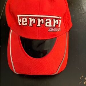 Ferrari Red Baseball Cap with Black Visor Accent